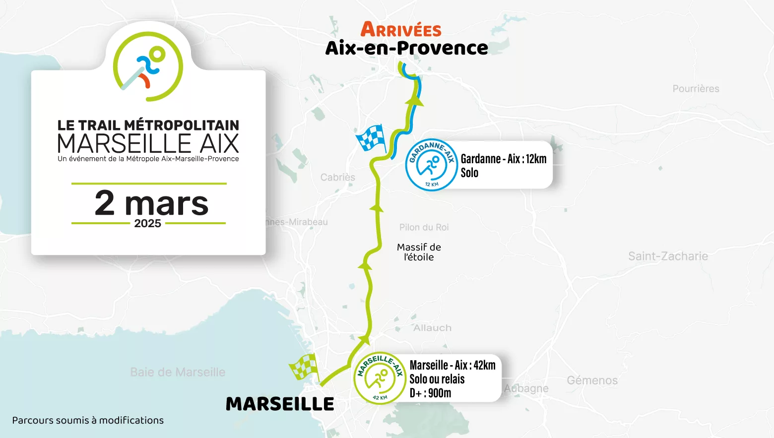 Marseille Aix Parcours Trace TMA 2 Mars 1